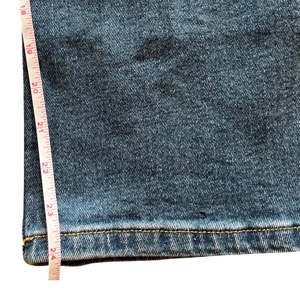 Michael Kors Selma High Rise Crop‎ Flare Jeans Blue Denim Size 14 QF59099E9Z